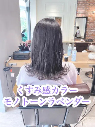 セミロング カラー 艶髪カラー 渡辺岳也のヘアスタイル