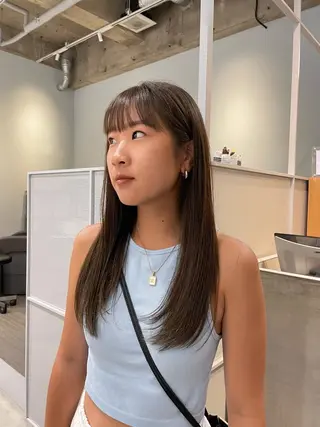 カラー いまかわ ゆなのヘアスタイル