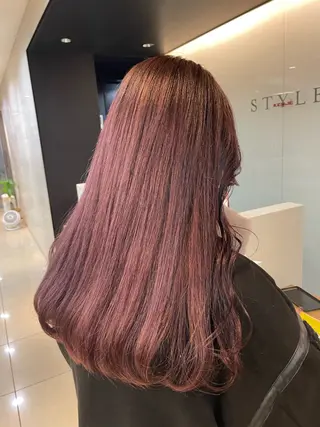 ロング カラー ブリーチなしWカラー 暖色カラー/mayuのヘアスタイル