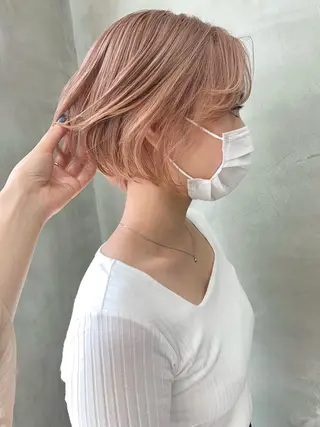 ショート ブームボックス所属・🐝ハイトーンカラー hachi🐝のヘアスタイル