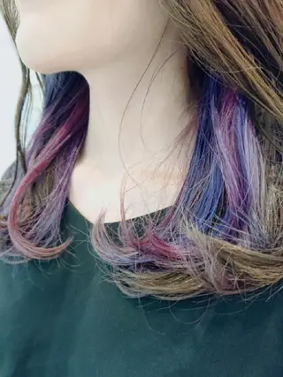 セミロング カラー GO TODAY SHAiRE SALON キラリトギンザ店所属・🐱higajo🐱 比嘉門(ヒガジョウ)のヘアスタイル