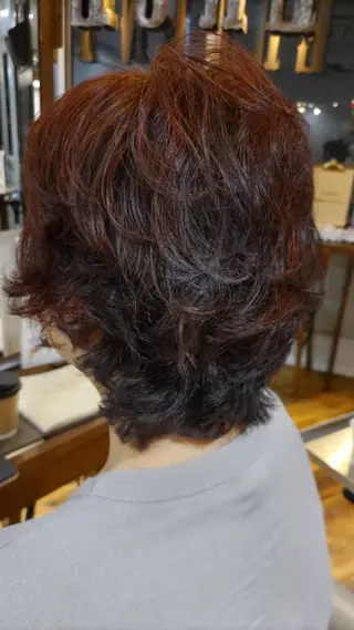 パーマ ミディアム ✂デザインカット🐟 高評価✂戸崎俊成✂のヘアスタイル