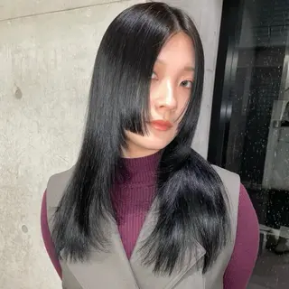 セミロング カラー ヘアアレンジ Mizobe misakiのヘアスタイル