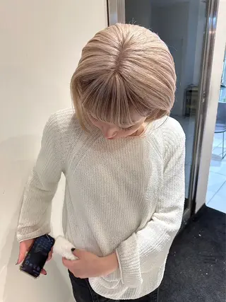 ミディアム ハイトーン/ 髪質改善/ヒロタリカのヘアスタイル