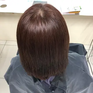 ミディアム カラー まつ毛/アイブロウ /髪質改善カラーのヘアスタイル