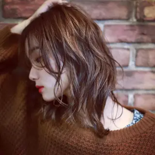 ミディアム カラー パーマ ヘアアレンジ メンズ キッズ ネイル マツエク・マツパ premier modelsのヘアスタイル