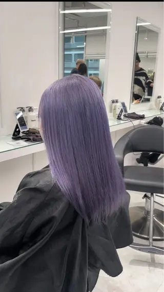 ロング カラー ヘアアレンジ ハイトーン艶カラー 🤍ゆうひのヘアスタイル