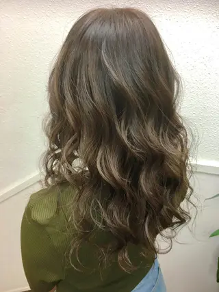 セミロング カラー 髪質改善/美髪矯 正ヤマモトハルキのヘアスタイル