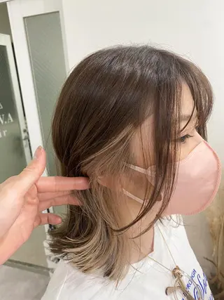 ミディアム 銀座/髪質改善カラー 酸性ストレート🍎のヘアスタイル