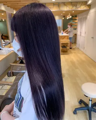 ロング パーマ 渋谷ハイトーン/ デザインカラー阿部のヘアスタイル