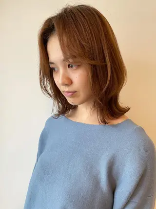 ミディアム 安藤 佑衣のヘアスタイル