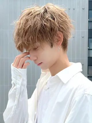 パーマ メンズ 吉川 鉄渉のヘアスタイル