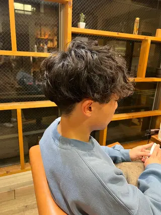 ショート パーマ メンズ アトリエNew York三ノ輪店所属・miku 三ノ輪のヘアスタイル