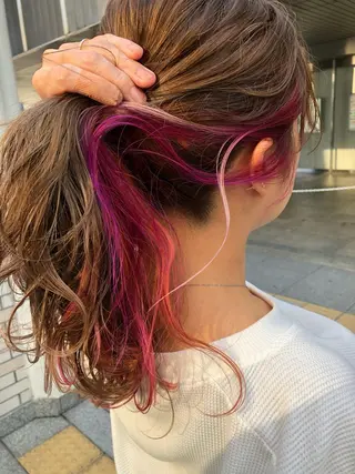 ミディアム カラー 菅村 勇亮のヘアスタイル