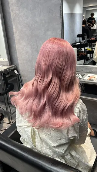 ロング カラー mimiiy梅田 中崎町ハイトーンのヘアスタイル