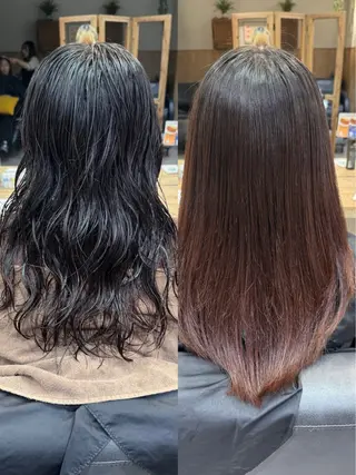 セミロング パーマ 縮毛矯正/艶髪カラー /パーマ/ひふみ🌱のヘアスタイル