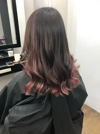 ミディアム カラー alpha. カラーエクステ下妻のヘアスタイル