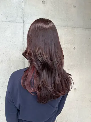 ロング カラー ヘアアレンジ 🍎艶モテカラー🍎 カリンのヘアスタイル