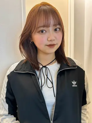 カラー 暖色カラー/ ネイル momo🍀☆*:°のヘアスタイル