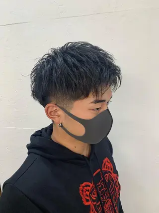 ショート メンズ グランジヘア 無造作ヘアHYUGAのヘアスタイル