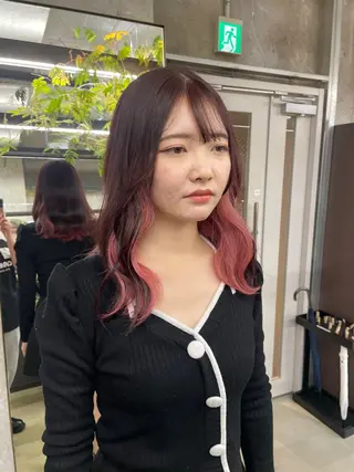 ロング 鈴木瑛里／ブロンド ベージュ／男女のヘアスタイル