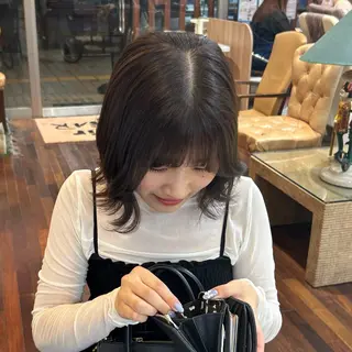 ミディアム カラー 田村 柊真のヘアスタイル