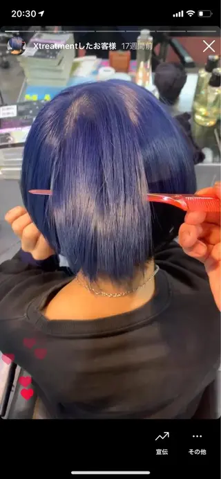 ショート カラー ホワイト&レイヤーカ ットエクステ長畠俊輔のヘアスタイル