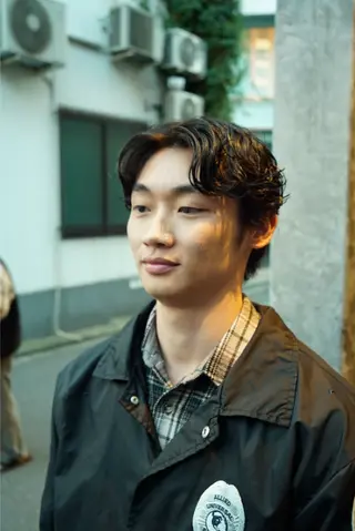 ミディアム パーマ メンズ GAKU 岳人のヘアスタイル