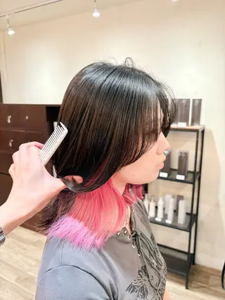 ミディアム カラー 【レイヤー/パーマ】 宮本　泰周のヘアスタイル