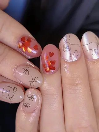 ネイル 3dパーツ/流行り 👧shushu❤️のネイルデザイン