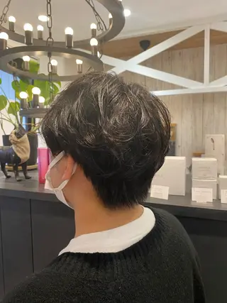 ショート パーマ メンズ 柴田 枝利子のヘアスタイル