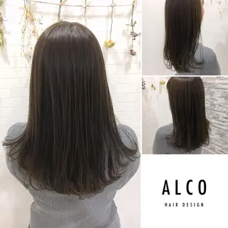セミロング カラー ワタイショウタ 髪質改善✨眉毛サロンのヘアスタイル