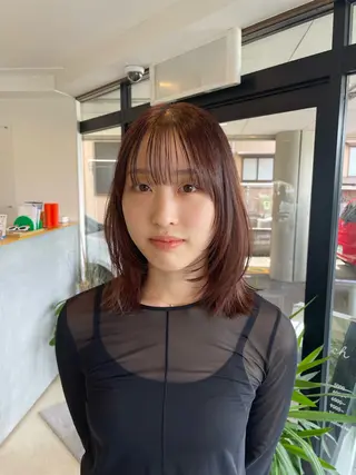 ミディアム 前川 瑞希のヘアスタイル