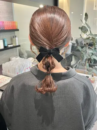 ミディアム ヘアアレンジ ダブルカラー🦖 /髪質改善⚡️しおりのヘアスタイル