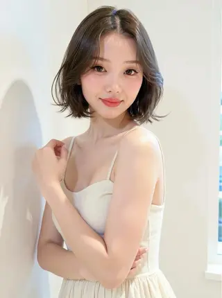 ミディアム VLOW nex the salon所属・韓国風/髪質改善/ ナガヤアキラのヘアスタイル