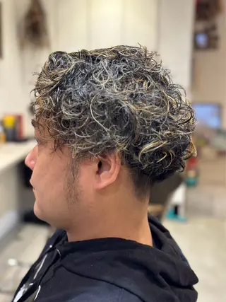 ショート パーマ メンズ Lamp所属・🌀メンズパーマ🌀 🐏丸山祐宇🐏のヘアスタイル
