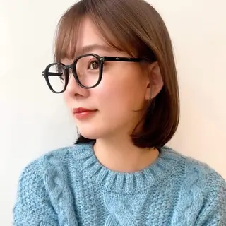 ミディアム カラー 🌱小顔ヘア/ボブ ミディアム/双葉🌱のヘアスタイル