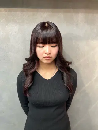 ロング カラー TNB TOKYO所属・Insta 指名 No.1KURUMIのヘアスタイル