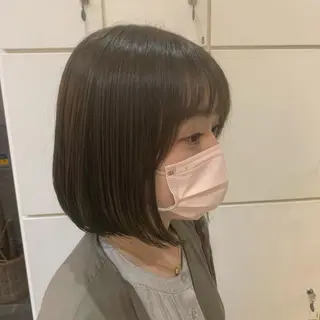 ミディアム カラー 透明感カラー/ くびれヘア/館岡俊平のヘアスタイル