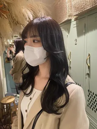 ロング カラー 透明感カラー/韓国 ヘア🩶yuri🩵のヘアスタイル