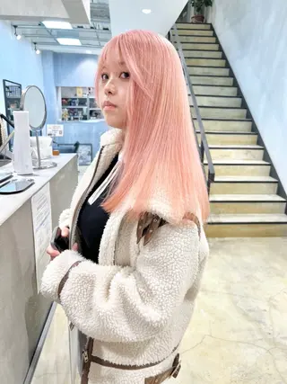 ロング カラー メンズパーマ/ ハイトーン/古川晴輝のヘアスタイル