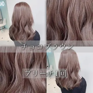 セミロング カラー 🪄池袋ハイトーン 🪄ブリーチカラーのヘアスタイル