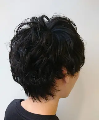 ショート メンズ パーマ 社内カット講師・店長 菅原賢一のヘアスタイル