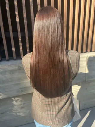 ロング カラー ヘアアレンジ 髪質改善/縮毛矯正 艶カラー/珠聡のヘアスタイル