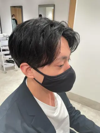 ショート カラー パーマ ヘアアレンジ メンズ パーソナルカラー合わ せたカラー🤍なつみのヘアスタイル