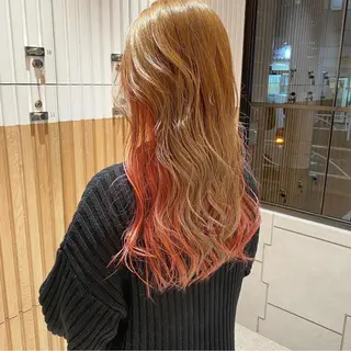 ロング カラー ボブ/ハイトーン 立川loose 下田のヘアスタイル