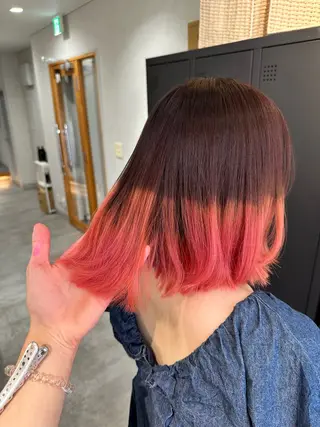 ミディアム カラー JOS所属・上野ハイトーン/デ ザイン✂︎touiのヘアスタイル