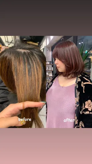 ミディアム カラー ♡カラー♡ /shinriのヘアスタイル