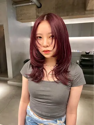 セミロング 大石 明葉のヘアスタイル