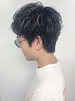 ショート メンズ morio from london所属・松岡彩華 ボブ /グレージュのヘアスタイル